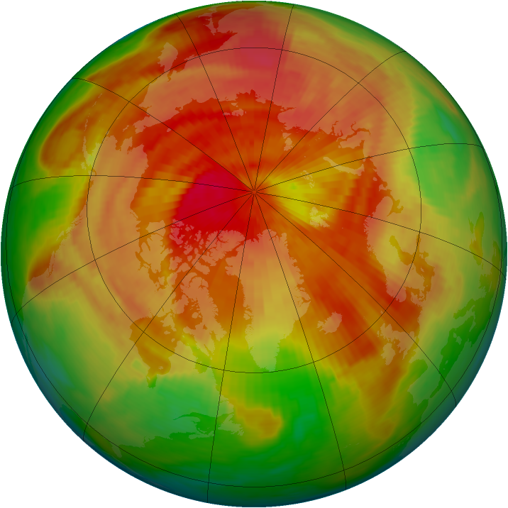 Arctic ozone map for 01 April 1986